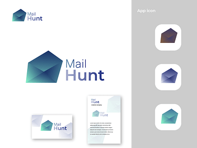 Mail hunt Logo design app branding corporate branding creative design designer dribbble flat icon identity illustrator ios logo logotype modern organic typography vector