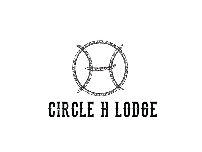 Circle H Lodge branding circle creative design designer icon identity illustrator lodge logo rope typography