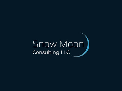 Snow Moon Consulting LLC logo design project app branding corporate branding creative design flat identity illustrator logo typography vector