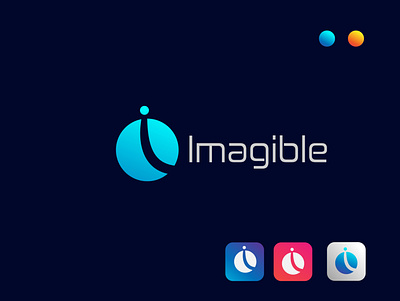Logo for a cryptocurrency named: Imagible app branding corporate creative design designer flat icon identity illustrator logo vector