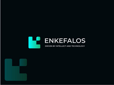 Enkefalos Logo ... for a Software company branding creative logo mini minimalism software tech logo