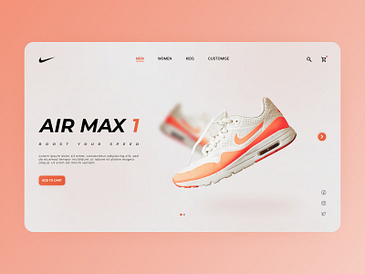 Air Max Concept Webpage UI design ui ux