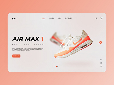 Air Max Concept Webpage UI