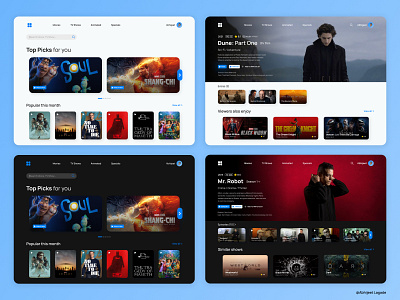 Content Streaming Website UI Concept app design ui ux