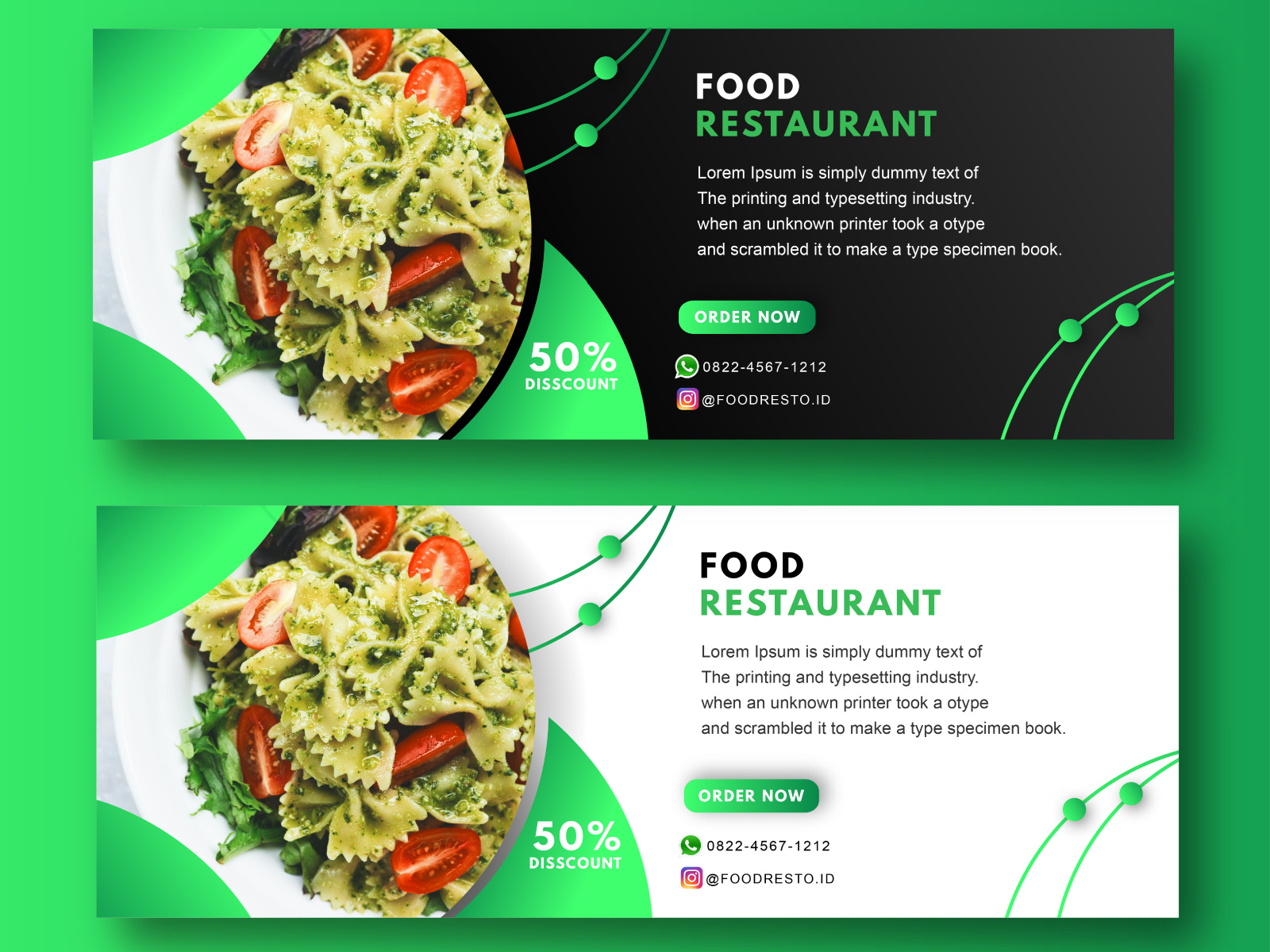 MODERN WEB BANNER F00D by Cut Alya on Dribbble