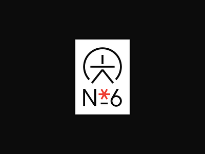 No. 6 icon identity logo typography