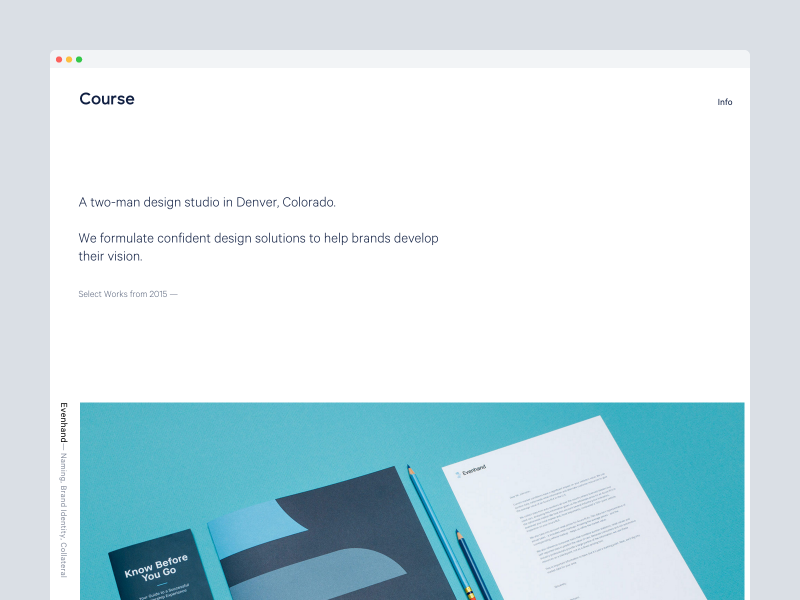 Website by Course on Dribbble