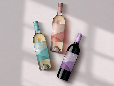 Rose Hill — Glamour Shot bottleshot illustration label label design logo packaging typography wine wine label wine label design