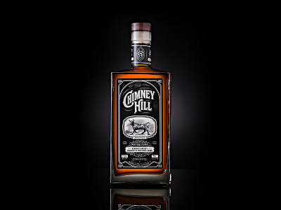 Chimney Hill Bourbon Whiskey bottleshot bourbon branding label label design packaging typography whiskey whiskey label