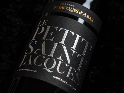 Chateau St Jacques d'Albas - Le Petit Saint Jacques bottleshot label packaging typography wine wine label wine label design