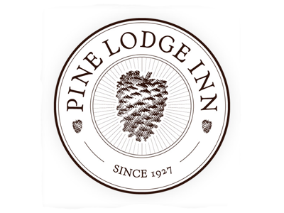 Pine Lodge Inn Logo hotel inn logo pinecone