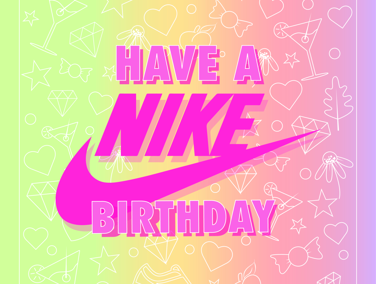 nike birthday card