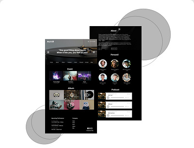 Music Website Design music ui ux web website website design