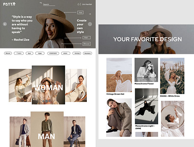 Web Design Fashion inspiration ui website website design