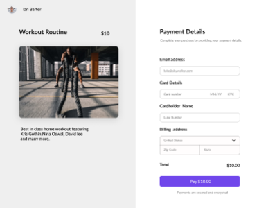 Daily UI Challenge - Checkout Page design ui