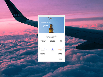 Flight Ticket design ui