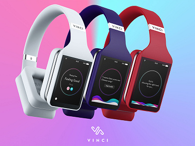 Vinci smart earphone UI colorful soundcontrol ui voice wave