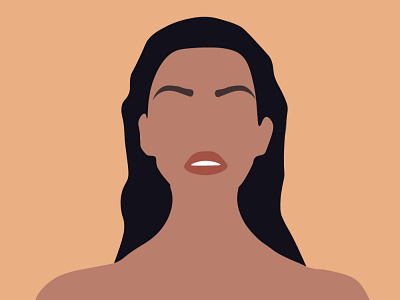 Faceless Portrait - Kim Kardashian Inspired artist digitalart illustation illustator kim kardashian muse portrait woman woman portrait