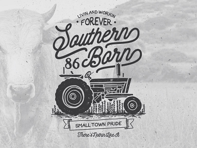Farmhouse Inspired Vintage Logo farm farmhouse hand drawn logo tractor vintage