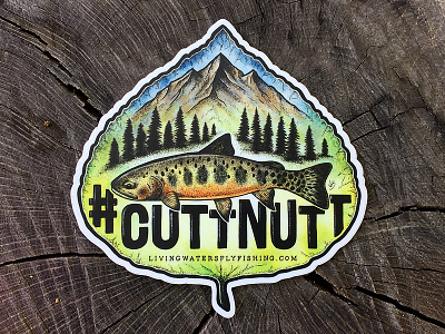 Cutthroat Trout Conservation Sticker conservation fly fishing illustration sticker trout