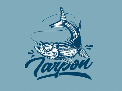 Tarpon Illustration fish fly fishing illustration logo tarpon