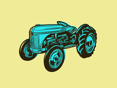 Tractor Illustration farm illustration logo tractor vector vintage