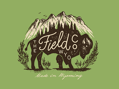 Field Co Bison Illustration