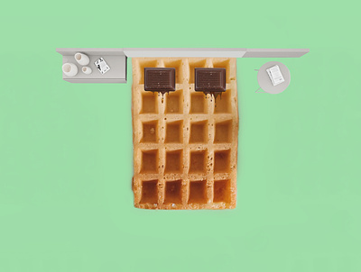 Morning Waffle art bedroom beginner chocolate concept creative creativity dream dribbble illustration morning sweet waffle