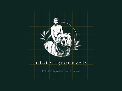 Logo - Mister Greenzzly bear brand branding design fashion graphic grizzly illustration lingerie logo logo design logotype man underwear