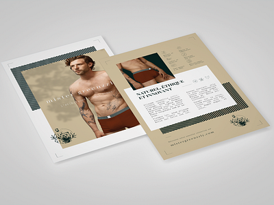 Flyer - Mister Greenzzly bamboo bear brand branding design drawing fashion flyer graphic grizzly illustration lingerie logo logotype man nature underwear