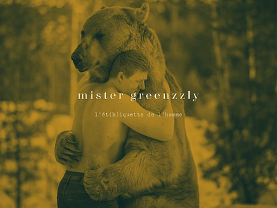 Logo - Mister Greenzzly bamboo bear brand branding collection design drawing fashion friendship graphic grizzly illustration lingerie logo logotype man model nature photo underwear