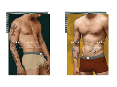 Poster - Mister Greenzzly bamboo bear brand branding collection design fashion graphic grizzly illustration lingerie logo logotype man model nature poster posters underwear