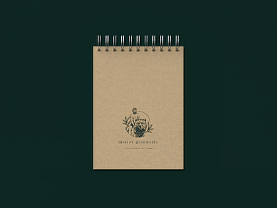 Notebook - Mister Greenzzly bamboo bear brand branding design drawing fashion graphic grizzly illustration lingerie logo logotype man nature notebook underwear