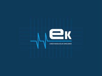 Construction logo - EK brand brand design brand identity branding care corporate design graphic graphic design health healthcare logo logo design logotype medical mri scanner