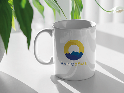 Cup - Radiodôme brand brand design brand identity branding care corporate cup design graphic graphic design health healthcare logo logo design logotype medical radiology topography volcano