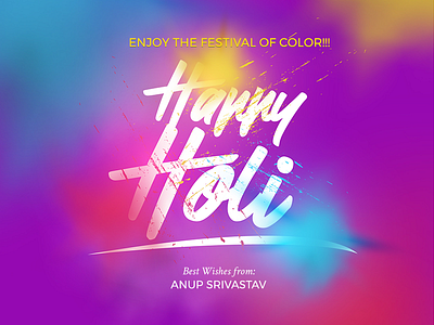 Holi2018 color creative festival graphic happy holi