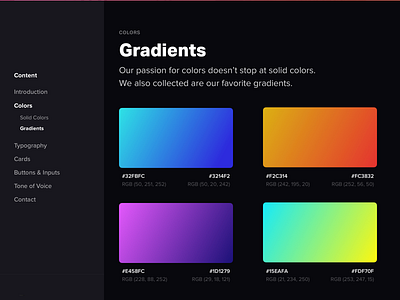 Gradient for website