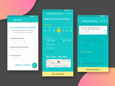 Meeting Scheduler App app ui app ui design calender calender flow meeting meeting flow