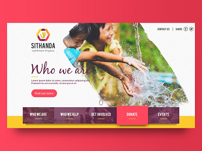 Sithanda Charity Site bold charity landing page wip