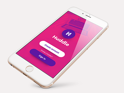 Huddle Sign In_WIP duetone huddle login pink purple sign in ui wip