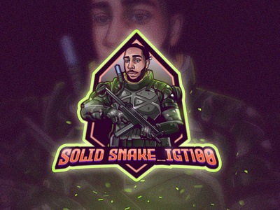 Mascot Logo Portrait "Solid_Snake_IGT100"