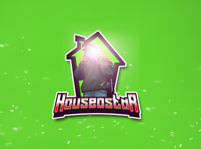 Mascot Logo "Houseostar" facebookgaming gamer gaming mascotlogo streamer twitch youtubegaming