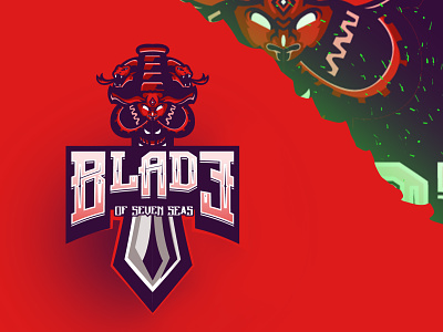 Mascot Logo Esport "Blade of Seven Seas" blade design facebookgaming gaming logo mascotlogo streamer twitch