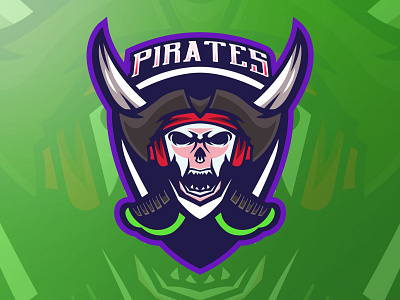 Pirates Mascot Logo design gamer gaming mascotlogo streamer youtubegaming