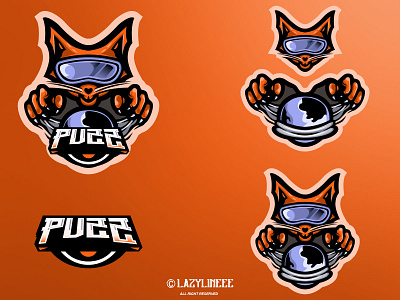 PUSS MASCOT LOGO gamer illustration logo mascotlogo streamer youtubegaming