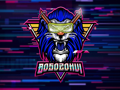 BOSOZOKUI Mascot Logo cyberpunk design gamer logo mascotlogo streamer twitch