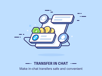 Transfer in Chat chat design illustration shetch transfer