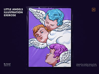 Little Angels Illustration exercise design exercise illustration