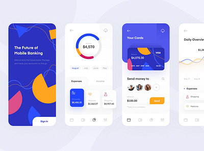Mobile banking app UI design design ui