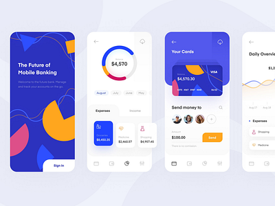 Mobile banking app UI design